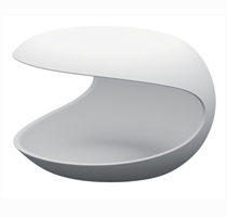 Zanotta White Shell Occasional Night Table - Featured Image